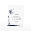 Grußkarte „Zarte Pusteblume Danke“ selbst gestalten im UNICEF Grußkartenshop. Bild 1