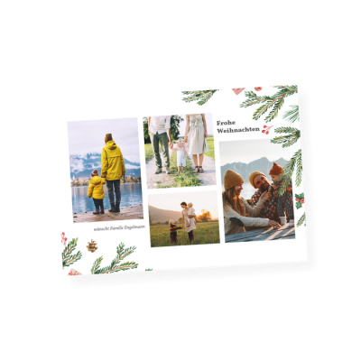 Grußkarte „Rahmen Weihnacht“ selbst gestalten im UNICEF Grußkartenshop. Bild 1